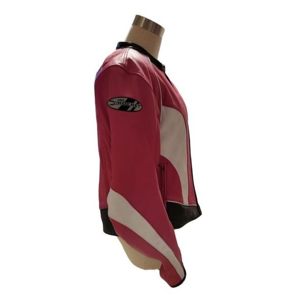 JOE ROCKET "ROCKET GIRL" Trixie Princess Cut Pink & Camo Motorcycle Jacket - Picture 7 of 16